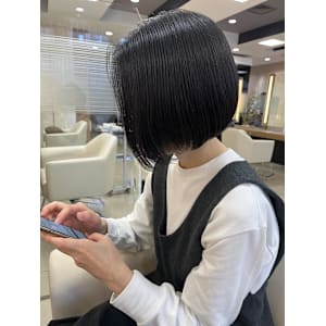 【老沼】 イメチェン/ホワイトブロンド/外ハネボブ/美髪