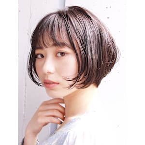 前下がりショート・ボブ/絶壁解消/前髪あり/40代/30代