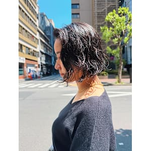 外国人風ドライボブパーマ