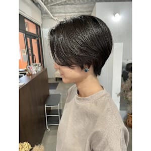 大人ナチュラル丸みショートボブ◎20代30代40代