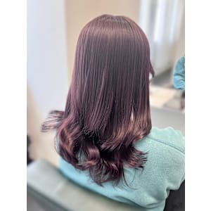 【髪質改善】ピンクラベンダーカラー/ブリーチなし/暖色カラー