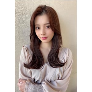 後れ毛が可愛い顔周りハイレイヤーロングチェリーブラウン - AFLOAT/L 錦糸町【アフロートエル】【アフロートエル キンシチョウ】掲載中