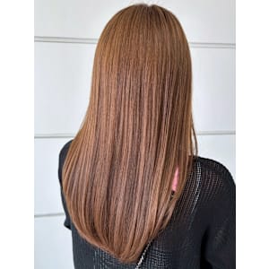 ミルクティーベージュ ブリーチなしダブルカラー ロング