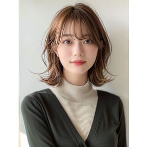 ボブ/外ハネ/暖色/ブリーチなし/ 