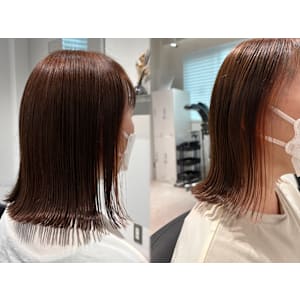 【船橋/白髪ぼかし】春らしい大人ピンクベージュで脱白髪染め！