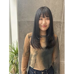 フェイスレイヤーロングヘア