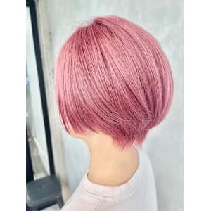 ミルキーピンク/丸みショート