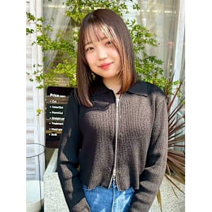 艶感カラー/ミディアムカット