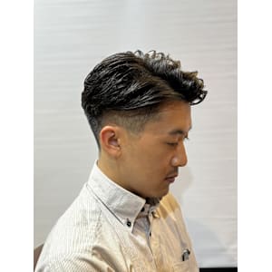 メンズビジネス毛流れパーマ〈理容室〉