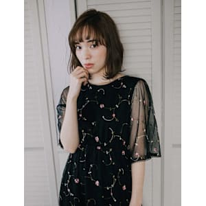 大人可愛いゆるっとボブ