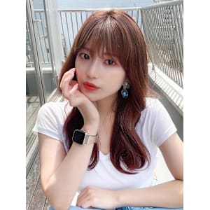 後れ毛が可愛い顔周りハイレイヤーロングチェリーブラウン - AFLOAT/L 錦糸町【アフロートエル】【アフロートエル キンシチョウ】掲載中