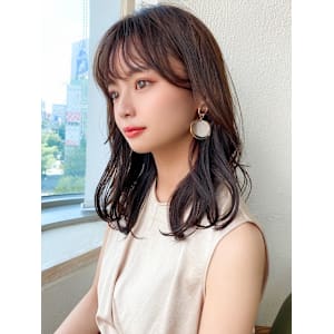 後れ毛が可愛い顔周りハイレイヤーロングチェリーブラウン - AFLOAT/L 錦糸町【アフロートエル】【アフロートエル キンシチョウ】掲載中