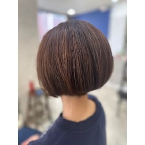 ナチュラルボブ×ショコラブラウン／王道シンプル