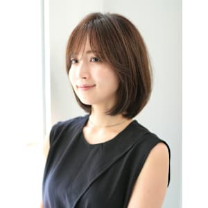 前下がりショート・ボブ/絶壁解消/前髪あり/40代/30代