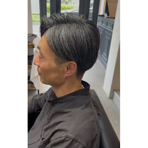 short hair ツーブロ×流しスタイル