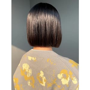 艶髪ボブ 黒髪ショート ミニボブ 髪質改善トリートメント