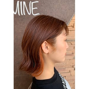 オレンジブラウン×オレンジインナーカラー