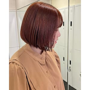 ［風花］ボブ×オレンジカラー
