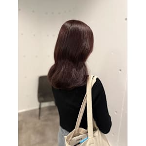ピンクブラウン/艶髪/髪質改善