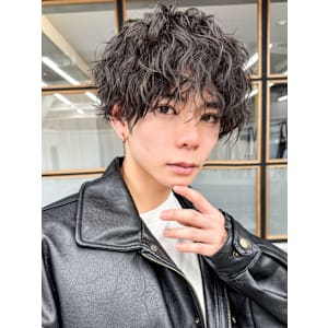 20代30代韓流☆ツイストパーマショートマッシュアッシュ