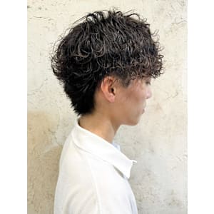 【Flor_戸塚】*メンズショート＋フェザーパーマ*