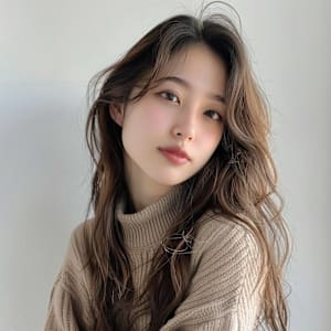 大人可愛い　くびれロング