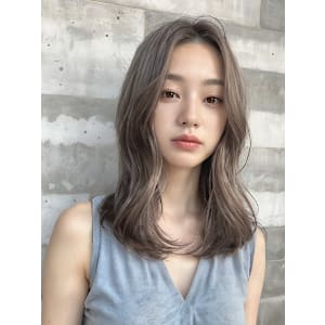 顔周りレイヤー/ハイトーン/韓国/アッシュ/髪質改善