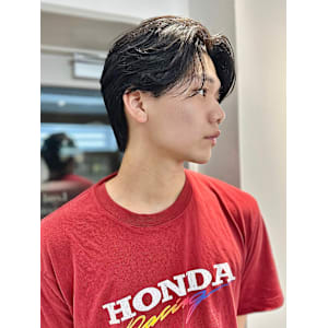 men'sメンズカットフェザーパーマダウンパーマシャドウパー