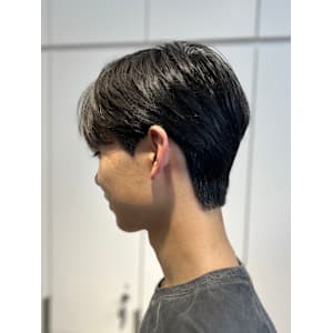 ダウンパーマ／ダークアッシュ/マッシュウルフ／韓国ヘア