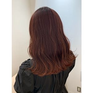 ブリーチなしW×ワインレッド