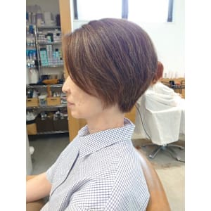 白髪ぼかしハンサムショート