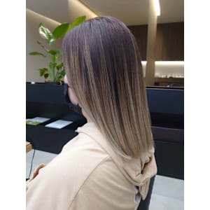 バレイヤージュ風カラー