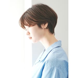 前下がりショート・ボブ/絶壁解消/前髪あり/40代/30代