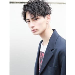 無造作センターパート 