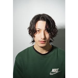 セミロングスパイラルパーマ