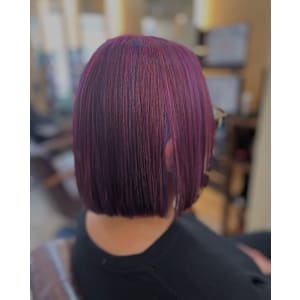 髪質改善ストレート×コットンキャンディカラー