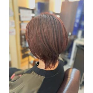 ボブウルフ×ピンクブラウン