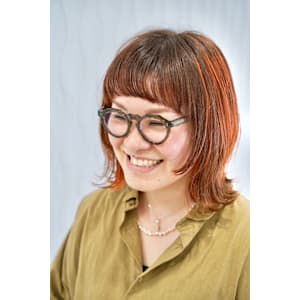 外ハネミディアム＆オレンジハイライト - piquetoile【ピケトワール】掲載中