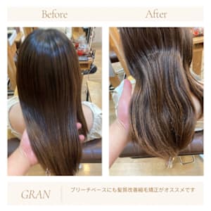 お客様髪質改善データ1831（複雑なダメージ履歴矯正）