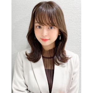 ミニウルフ前髪パーマ韓国くびれミディアムチェリーブラウン - AFLOAT/L 錦糸町【アフロートエル】【アフロートエル キンシチョウ】掲載中