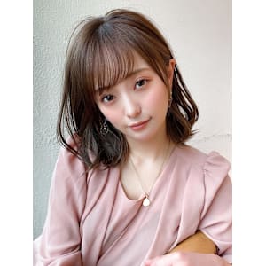 ミニウルフ前髪パーマ韓国くびれミディアムチェリーブラウン - AFLOAT/L 錦糸町【アフロートエル】【アフロートエル キンシチョウ】掲載中