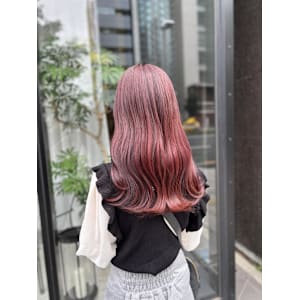 ブリーチなしチェリーレッド