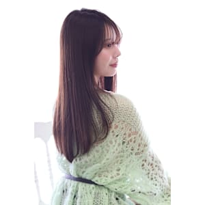 20代/30代/40代/髪質改善×縮毛矯正×チェリーブラウン