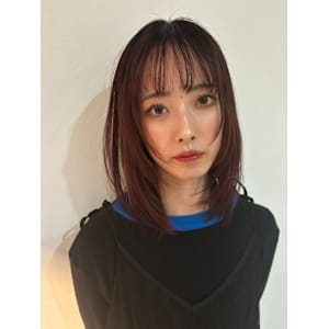 レイヤー/ミディアム/イルミナカラー/透明感カラー/髪質改善