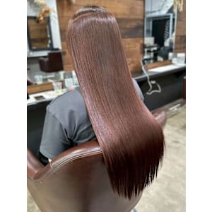 チョコレートベージュ 透明感カラー 艶髪 髪質改善トリート