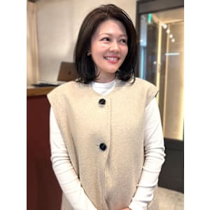 ミディアムレイヤー 美髪 髪質改善 韓国ヘア ワンカール