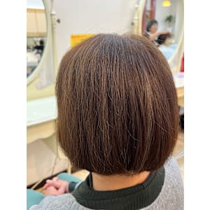 明るめベージュ×白髪染め