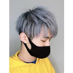 ツーブロックマッシュ＋シルバーカラー