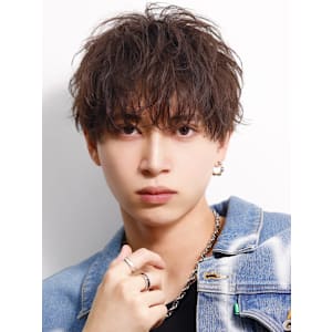 【MIXパーマ】ランダムカール ラウンドマッシュ