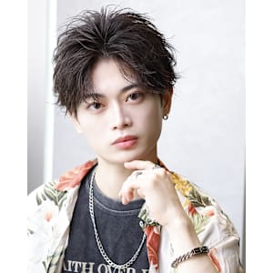 毛流れセンターパート【シャープパーマ】